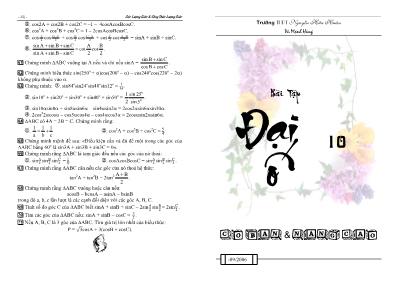 Bài tập Đại số 10 - Cơ bản & nâng cao
